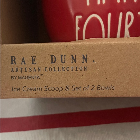 Rae Dunn Red and Blue Ice Cream Set - Picture 2 of 5